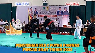 Imam Pratama/Kepri vs Oka Patrian/Sumbar - C Putra POMNAS Pencak Silat 2022