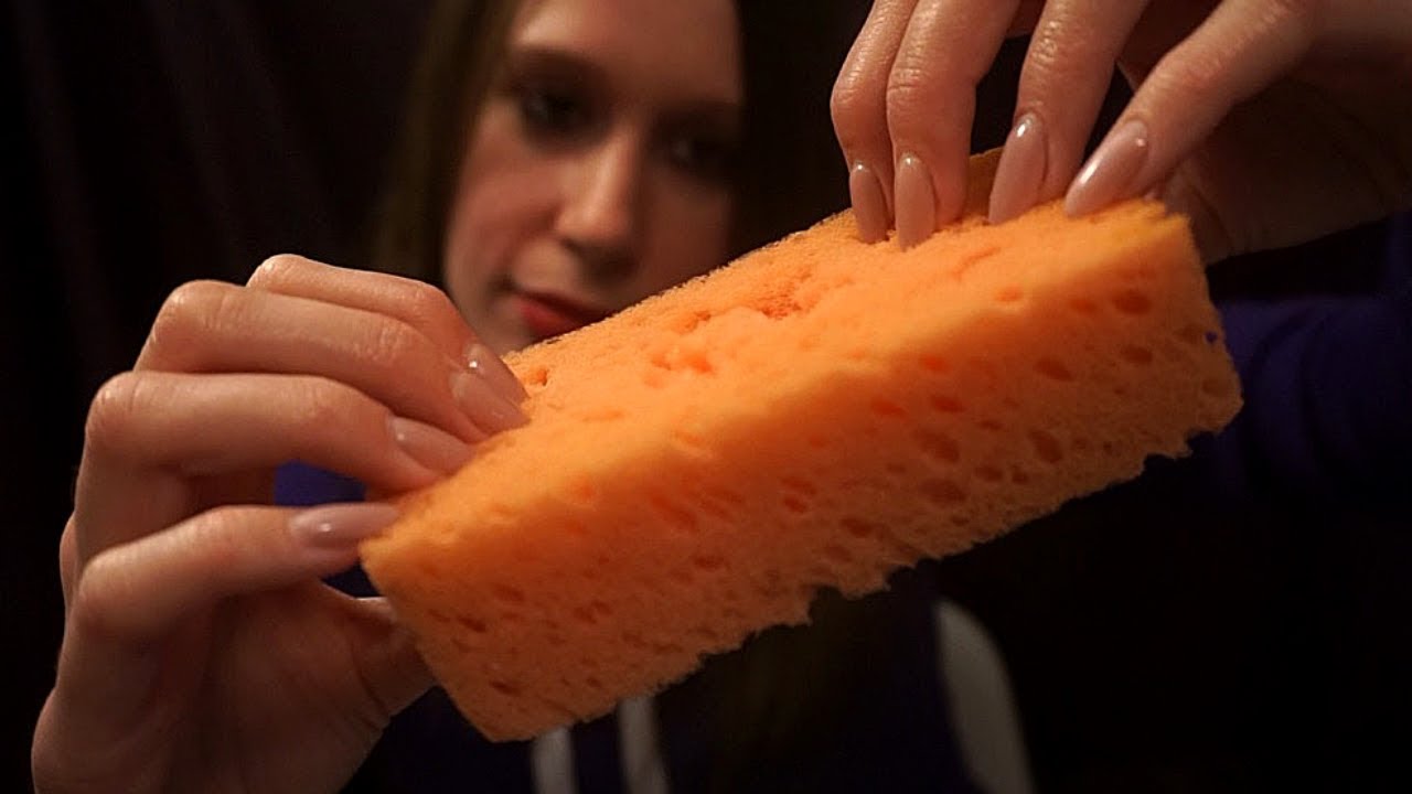Asmr Aggressive Sponge Scratching Whispered Youtube