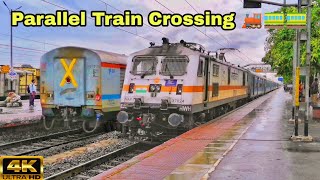 Parallel Train Runs of Two Trains||Bengaluru SF Express \u0026 Rajdhani Express||#tending