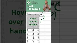 Fast Fill Down #shorts #excel