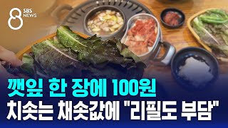 깻잎 한 장에 100원…치솟는 채솟값에 \