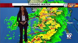 Tornado watch remains in effect as poor weather infiltrates South Florida