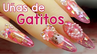 BEAUTIFUL PINK Nails Jelly Effect, Encapsulation and STICKERS | Acrylic nail design STEP BY STEP