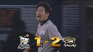 【プロ野球パ】福浦、さすがのミート力でタイムリー！西は悔しさ前面に 2015/08/29 M-Bs