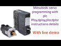 Mitsubishi plc and servo programming with demo, plsy,plsr,dplsy,dplsr instructions