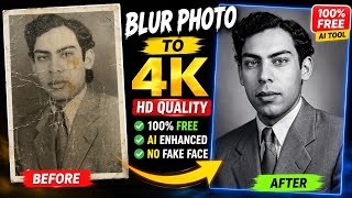 FREE AI Photo Enhancer 2026 | Blur Photo to 4K HD Free 🤯 Best AI Photo Upscaler