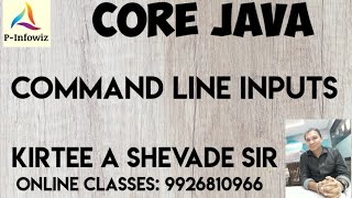 java command line inputs, java tutorials, java lectures