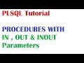 PL/SQL Tutorial  3 :  Oracle PLSQL Procedure with example