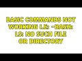 Unix & Linux: Basic commands not working i.e: -bash: ls: No such file or directory (2 Solutions!!)