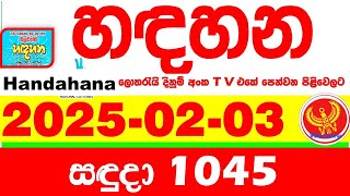 Handahana 1045 2025.02.03 Today NLB Lottery Result අද හඳහන දිනුම් ප්‍රතිඵල අංක Lotherai 1045 hadahan