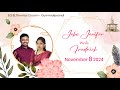 🔴Jeba Jenifer Weds Fedrick | ECI Church Gummidipoondi | 08-11-2024