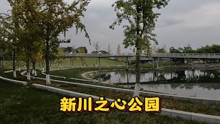 床车自驾到成都，在新川之心公园停车场露营