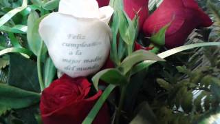 Enviar ramo de rosas con felicitacion