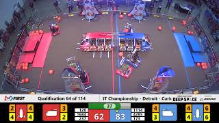 Qualification 64 - 2019 FIRST Championship - Detroit - Curie Subdivision