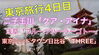 【東京旅行】東京1人旅4日目、二子玉川_浅草「フルーツパーラーゴトー」_ミッドタウン日比谷の「REVIVE KITCHEN THREE HIBIYA」