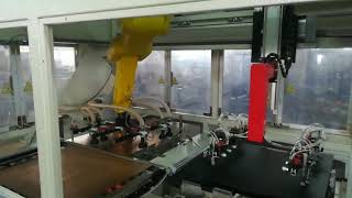 Robot Auto Unload With Slip Sheet Operaion