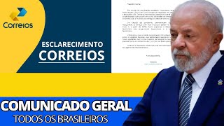 CORREIOS EMITIU COMUNICADO GERAL NESTA SEGUNDA FEIRA PARA TODOS OS BRASILEIROS