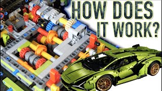 Mechanical Magic of LEGO Technic Lamborghini Sian FKP 37 42115 (8-Speed Gearbox)