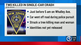 2 killed in crash after allegedly fleeing New Haven traffic stop