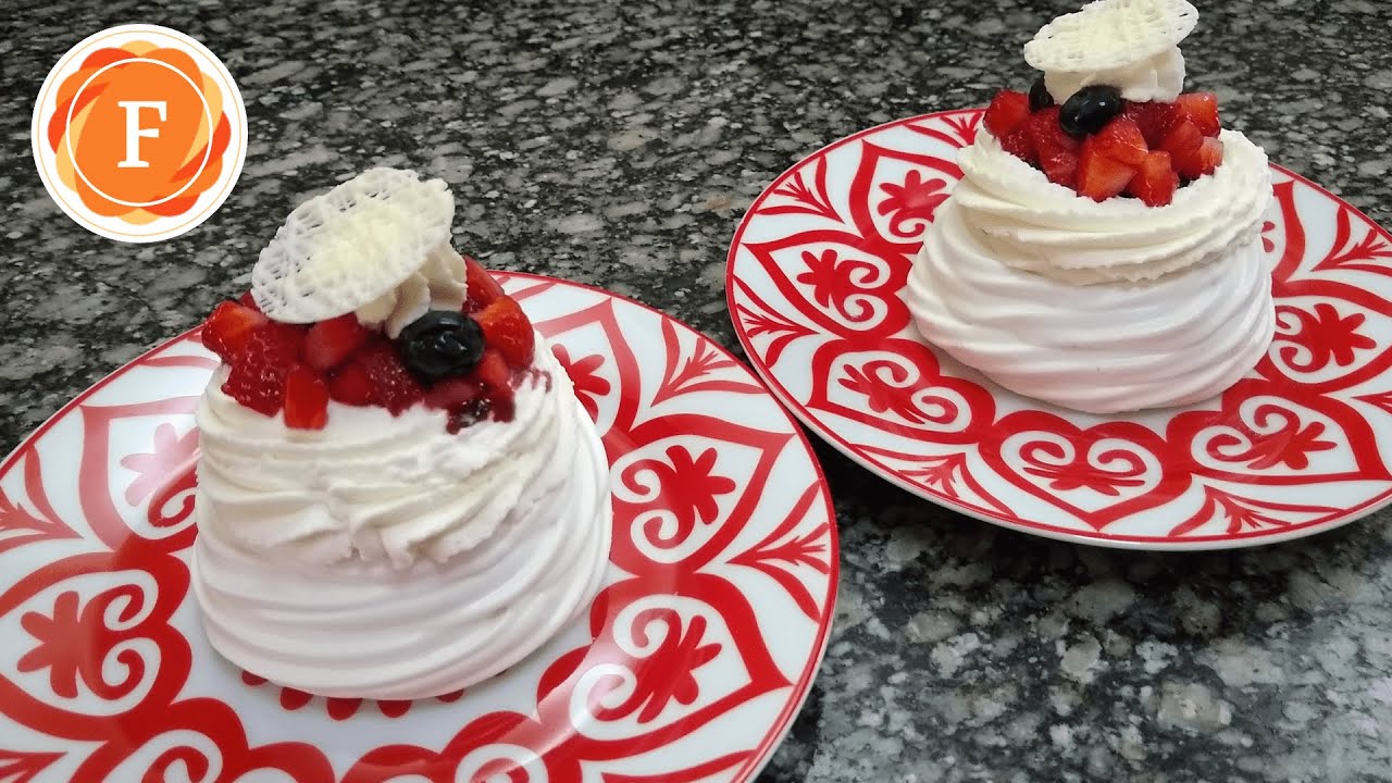 🍓🍓🍓 Postre Pavlova Con Frutos Rojos De Tamaño Individual - Paso A Paso ...