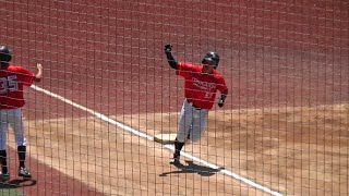 【加藤粛斗君[四日市大学]　本塁打】2023/8/19　Honda鈴鹿vs四日市大学 ⚾三重県知事杯　社会人・大学野球選手権大会⚾