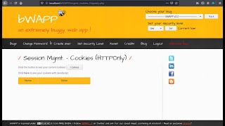 Session Mgmt Cookies HTTPOnly Low Security Level