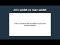 CSS Responsive Design: Why to use min-width & max-width?