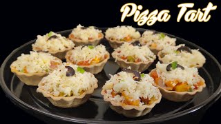 Pizza Tart | Quick and Easy Party Appetizer | Pizza tart in Home made  Wheat Tart Shells | V96