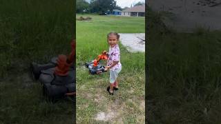 Savvy Gets Caught Cutting The Grass