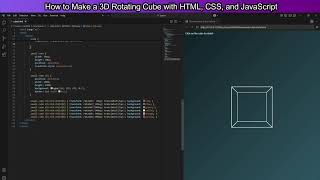 Mind-Blowing 3D Rotating Cube with HTML, CSS & JavaScript | Easy Tutorial for Beginners!
