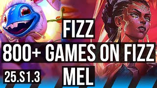 FIZZ vs MEL (MID) | 800+ games | KR Master | 25.S1.3