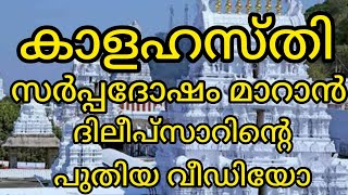 തൊലിപ്പുറത്തെ രോഗത്തിനും ചൊവ്വാദോഷത്തിനും കാളഹസ്തി..#kalahasti