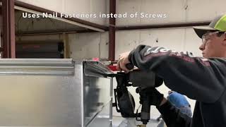 Installing Ductmate frames Faster with Nail Gun