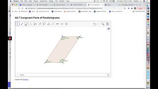 Edmentum Geometry - Proving Theorems about Parallelograms Part 1 of 3
