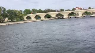 Regensburg Stone Bridge, Danube River, Bavaria, Germany #regensburg #bavaria #germany