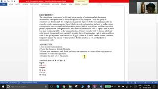 System Software & Compiler Lab-Ex. No. 10 INTERMEDIATE CODE GENERATION