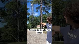 Climbing Old Sketchy Fire Tower #exploring #viral #abandoned #history #cool #urban #woods