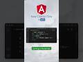 Angular 17 New Control Flow #angular #angular17