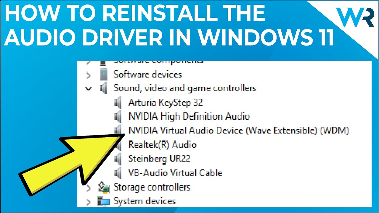 How To Reinstall The Audio Driver In Windows 11