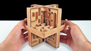 How to Make a 3D Marble Labyrinth Game from Cardboard at Home