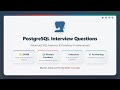 PostgreSQL Interview Questions: JSONB, Window Functions & Advanced SQL Features Tutorial