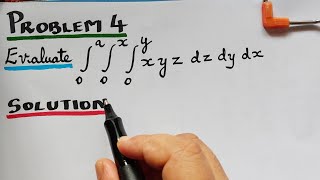 triple integrals|| problem 4|| multiple integral|| integral calculus