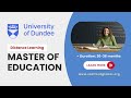 Master of Education | University of Dundee - UK Degree