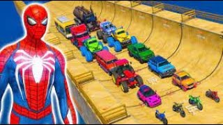 MEGA RAMP | SPIDER-MAN |  SUPERMAN | CAPTAIN MARVELS | RAMP RACING | CAR RACING |GTA 5