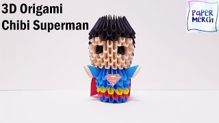 3D Origami Chibi Superman