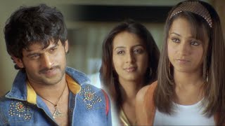 Rudran Malayalam Movie Scenes | Prabhas Flirts with Trisha - Prabhas Shouts Mohan Babu