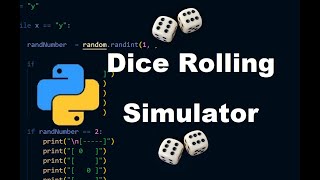 Dice Rolling Simulator Project in Python | Python Tutorial