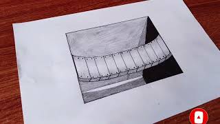 Very easy!! 3D drawing 😱 on paper for beginners - How to draw 3d