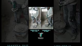 Test Makita DUT130 vs Collomix UT 1300 Mortel cement mixing.