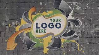 544  - Graffiti wall Logo Reveal opening urban modern trend animation intro